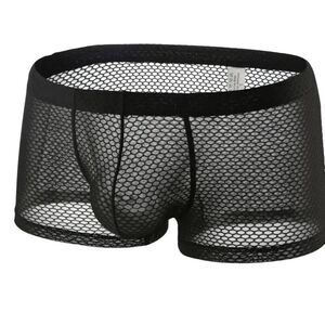 Mesh Black Mens Short Lingerie Brief XLarge -J